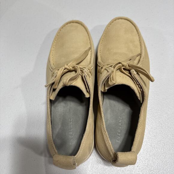 Everlane Desert Shoe Beige Suede Lace Shoes Mens 9.5 Low Top Loafers Minimalist